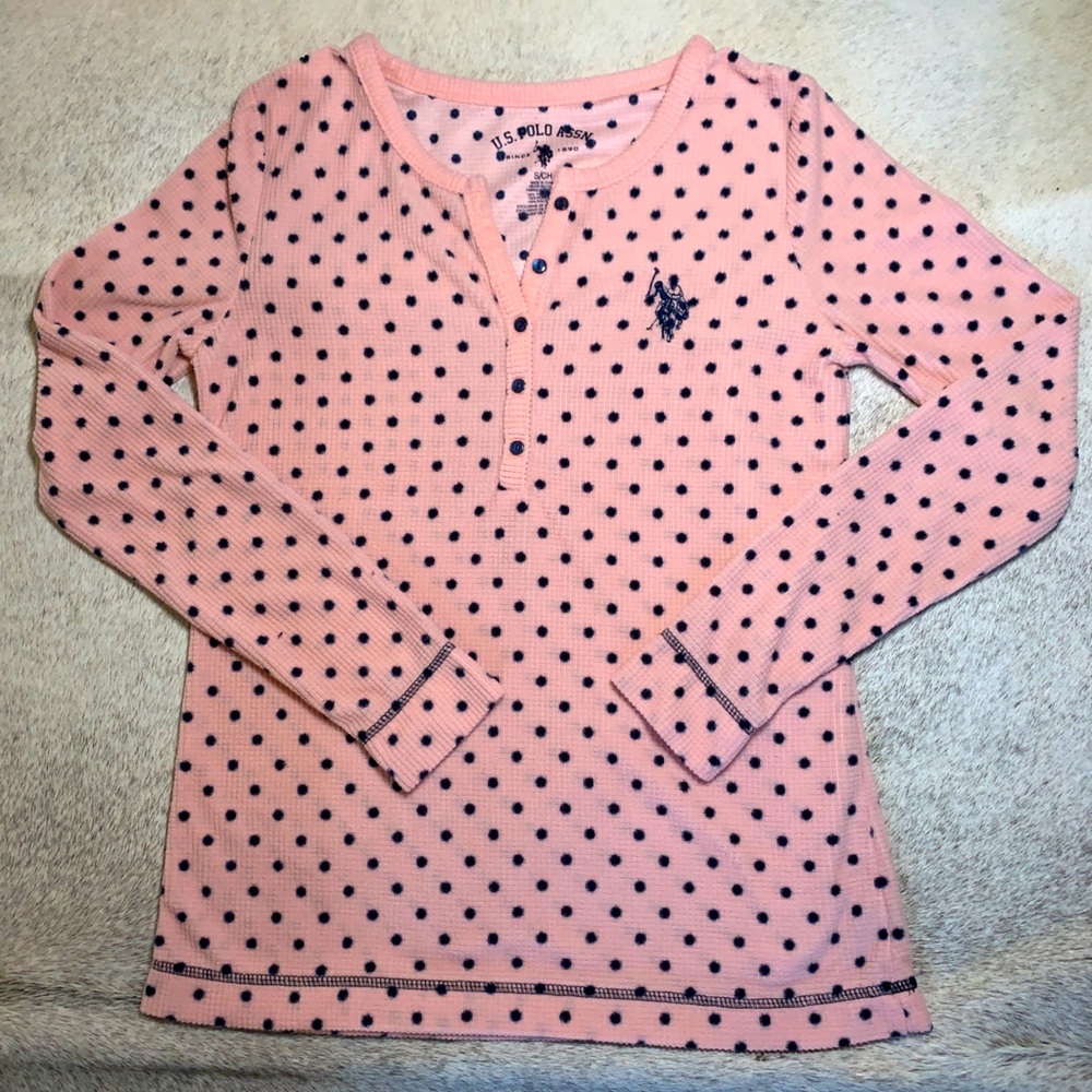 Pink Henley shirt by US Polo Association.